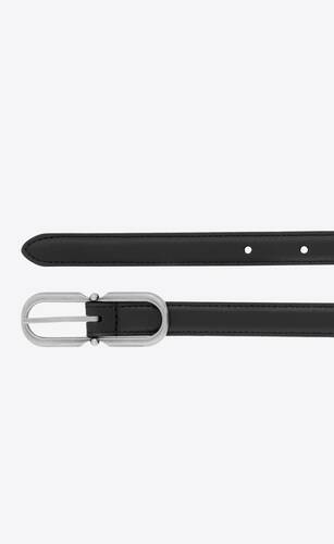 allongee buckle thin belt in smooth leather