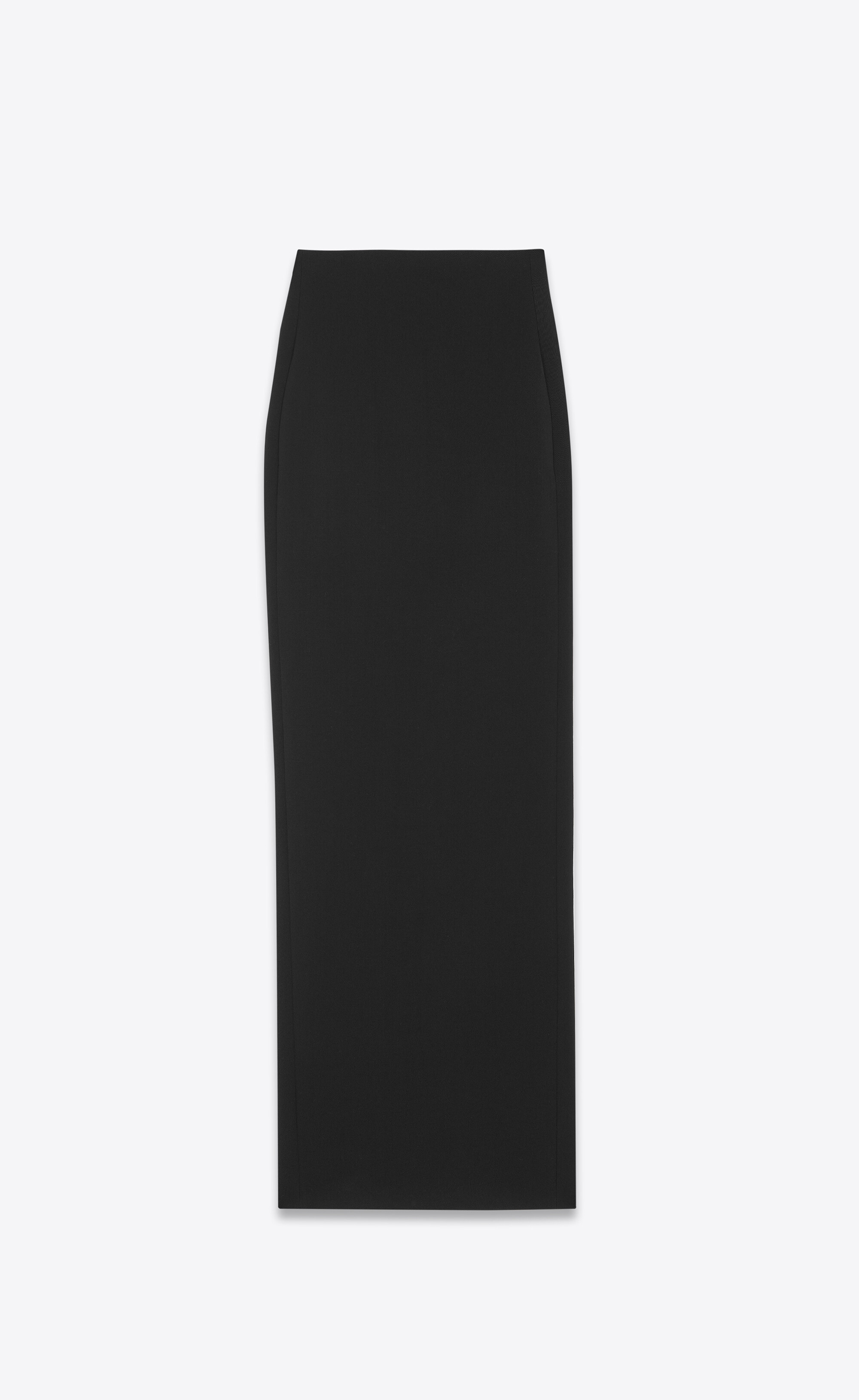 Jupe longue taille haute en grain de poudre | Saint Laurent | YSL.com