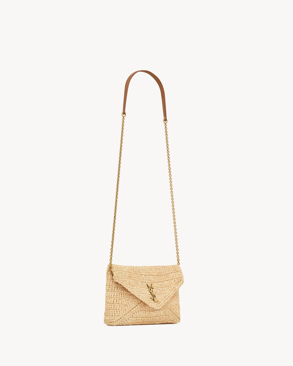 pochette con catena cassandre in rafia