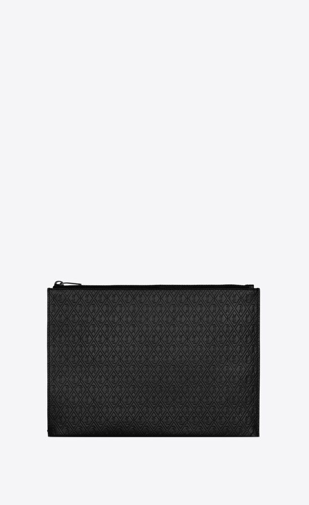 le monogramme all over zipped tablet holder in embossed smooth leather
