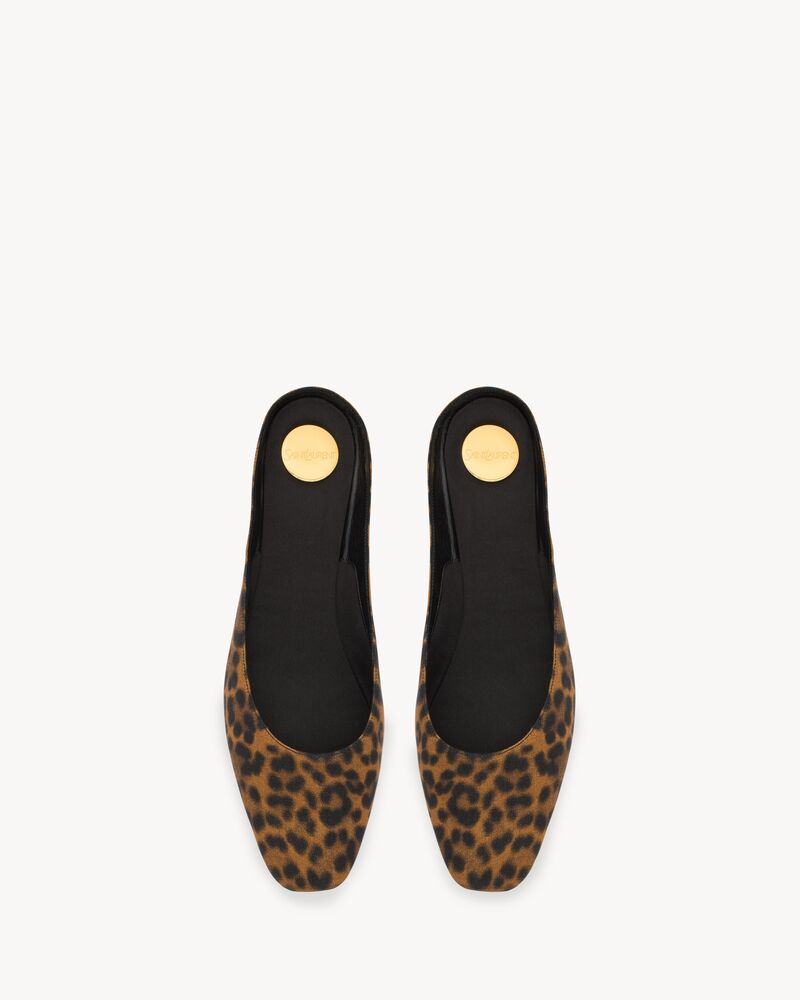 LIDO slip-ons in leopard grosgrain