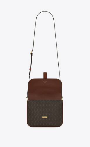 LE MONOGRAMME small satchel IN CASSANDRE CANVAS AND SMOOTH LEATHER, Saint  Laurent