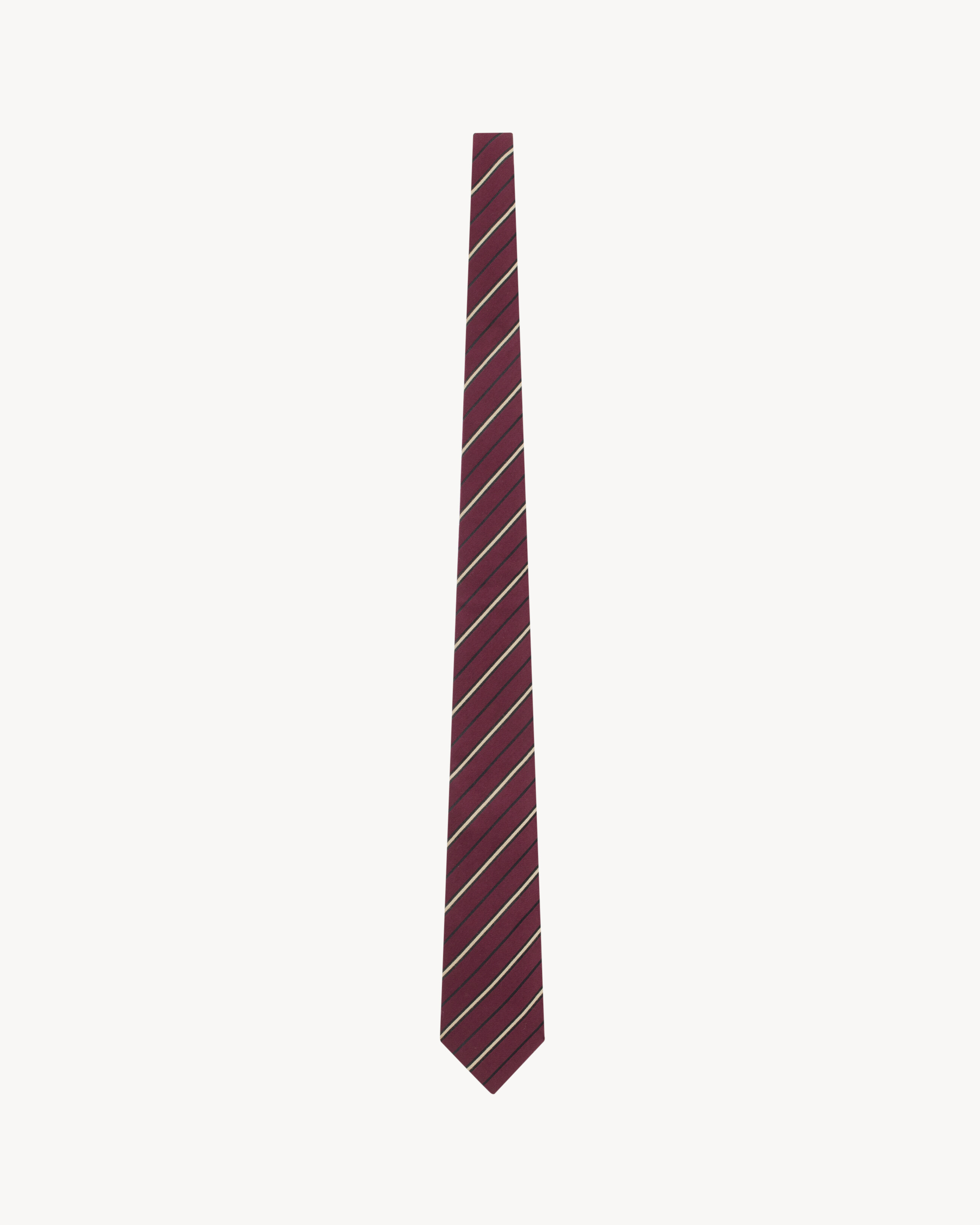 STRIPED WIDE TIE IN WOOL AND SILK