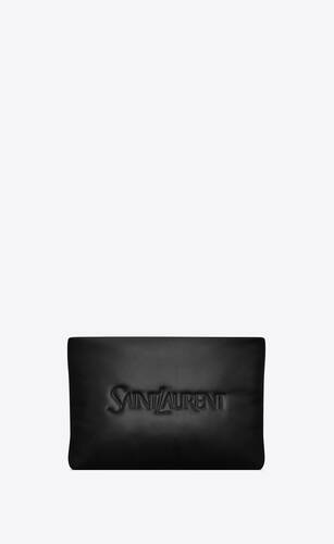 saint laurent small puffy pouch in lambskin