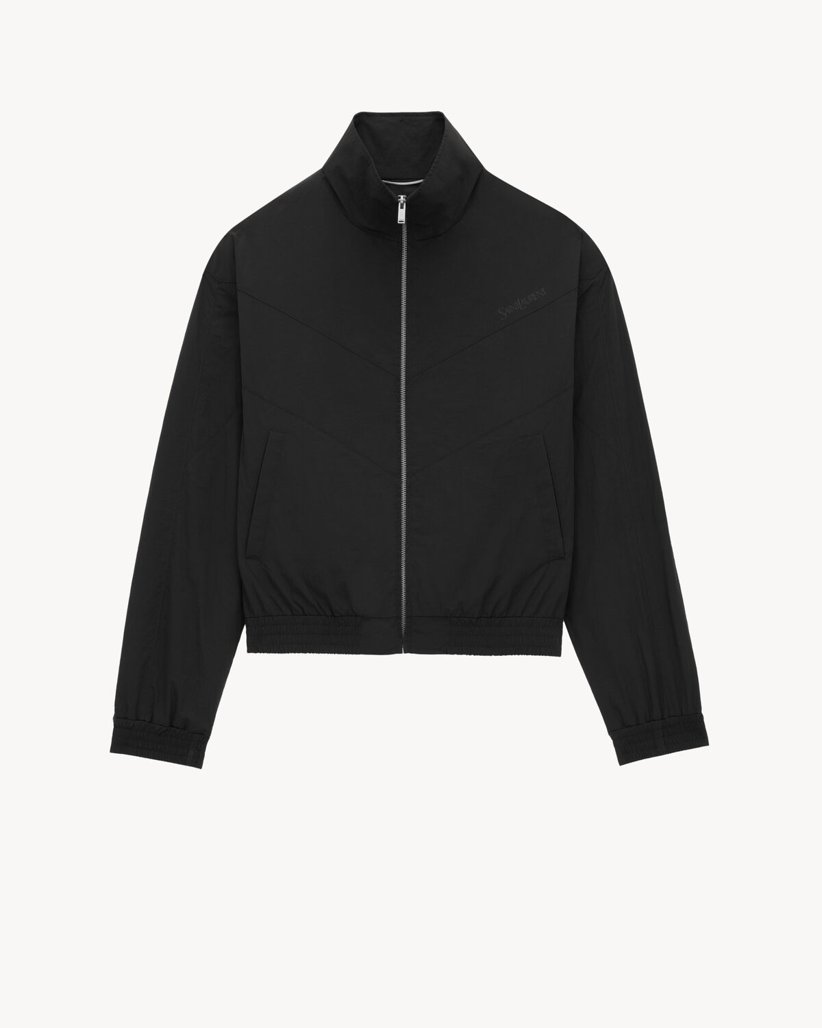 saint laurent blouson in crinkled nylon