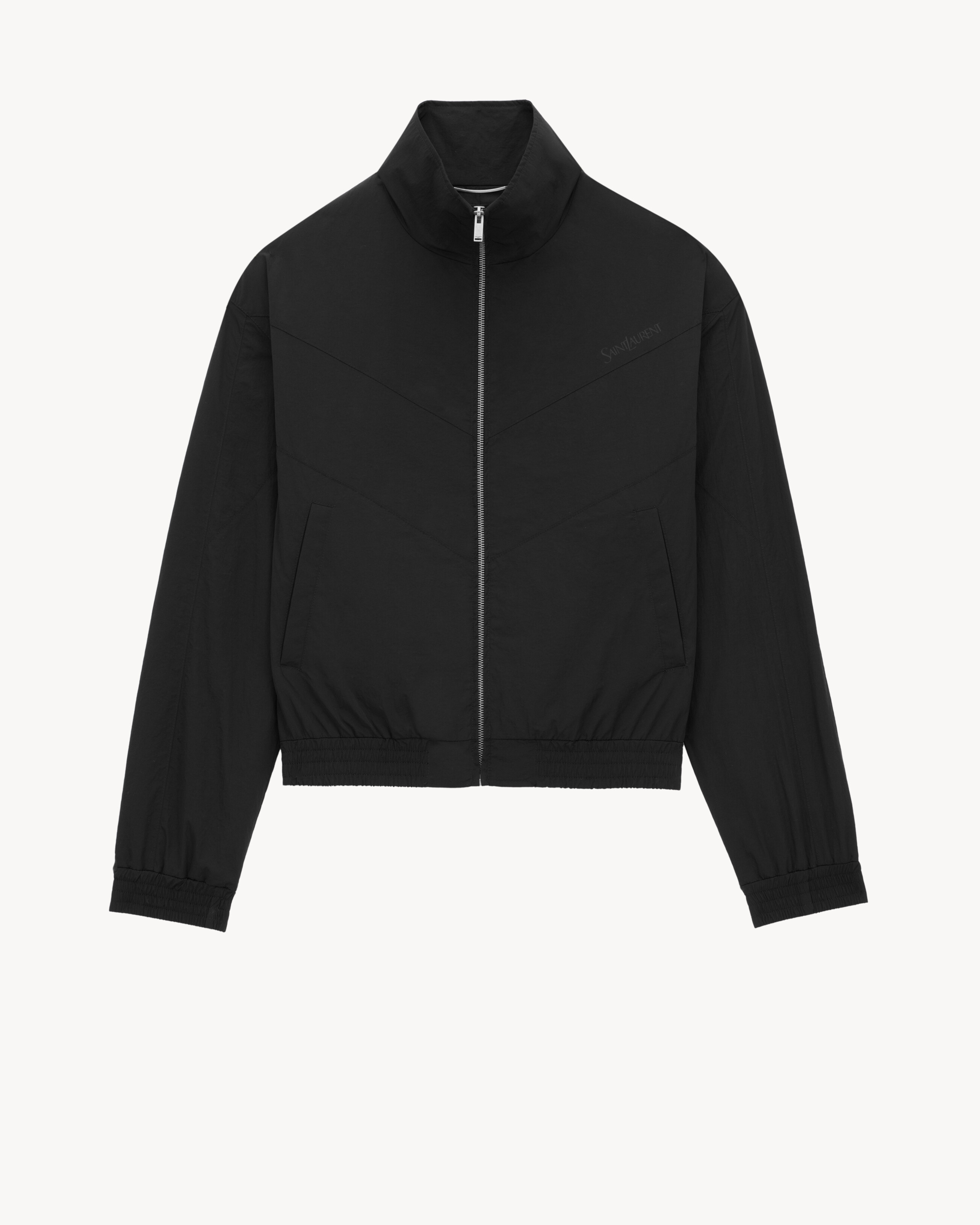 SAINT LAURENT blouson in crinkled nylon