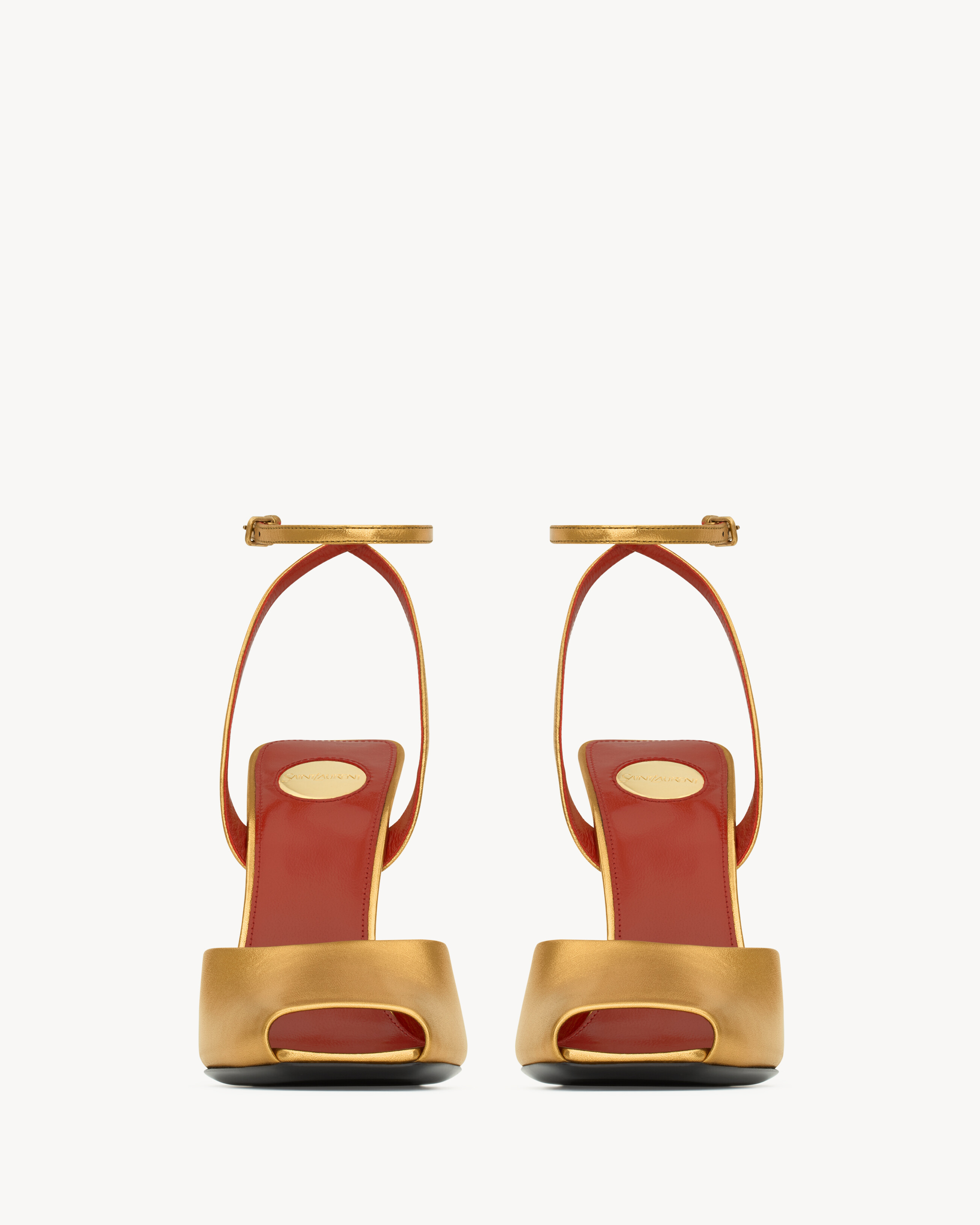 LA SCANDALE sandals in metallic leather