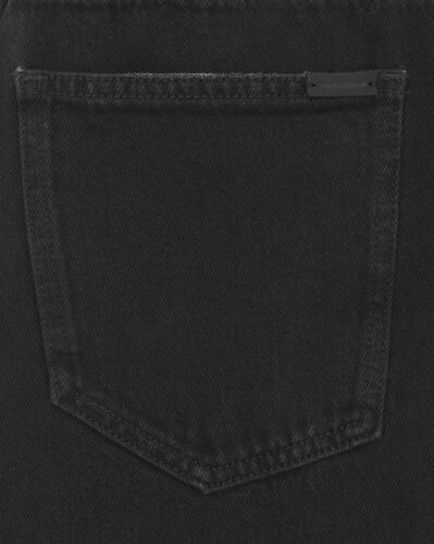 Long extreme baggy jeans in carbon black denim | Saint Laurent | YSL.com
