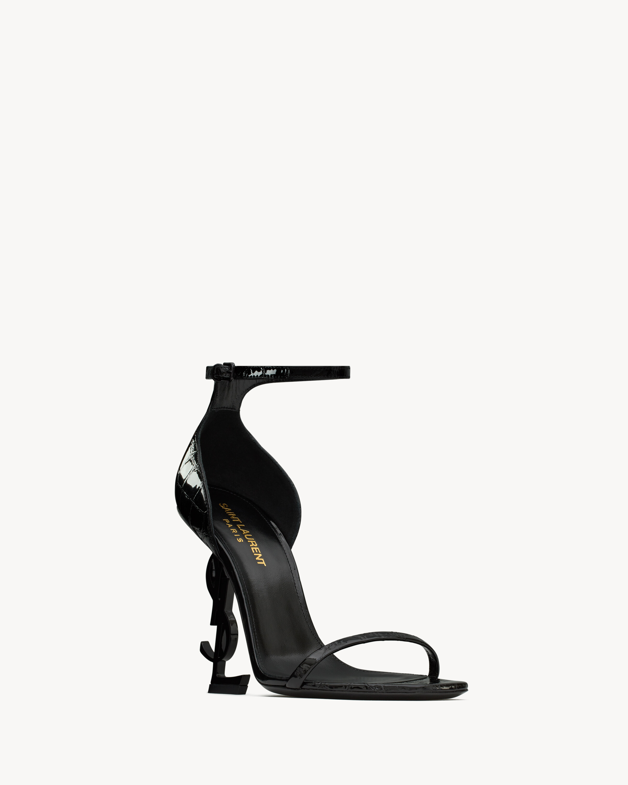 OPYUM Sandalen aus Leder mit Krokoprägung