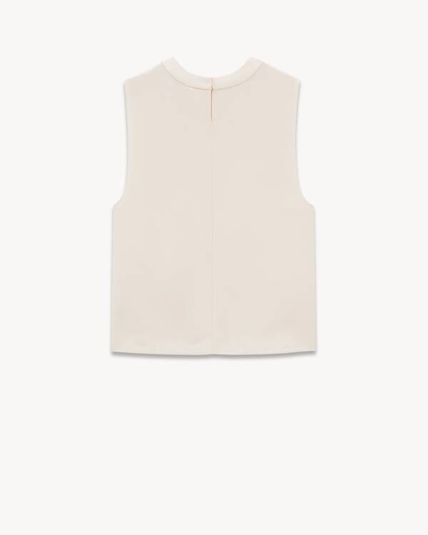 Tank top in silk satin | Saint Laurent | YSL.com