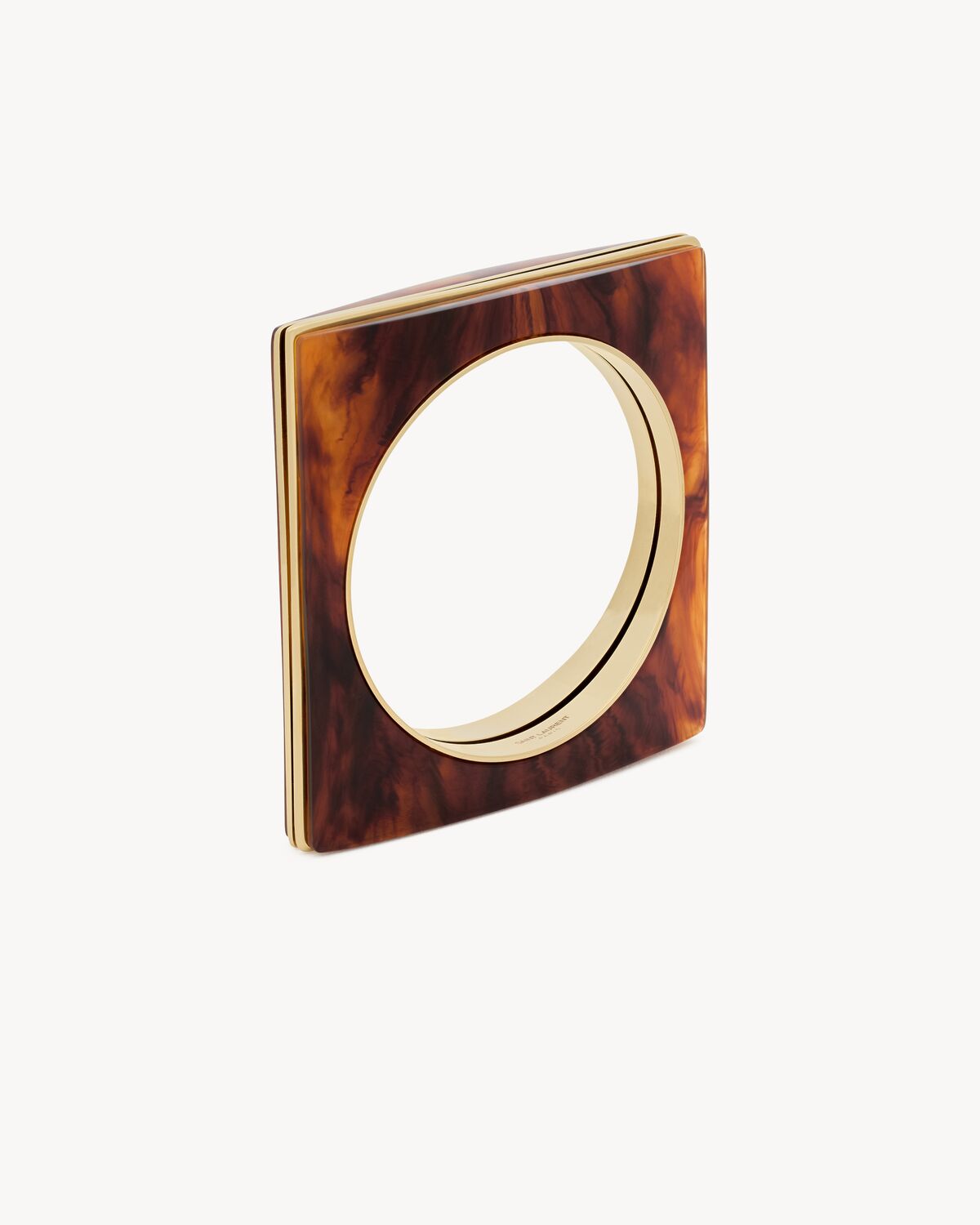 split square bangle in resin and metal