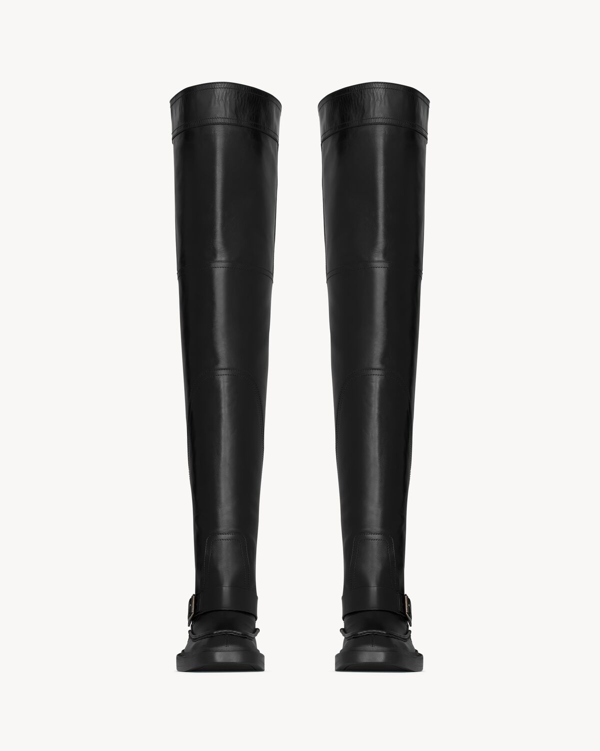 botas por encima de la rodilla joe de piel lisa