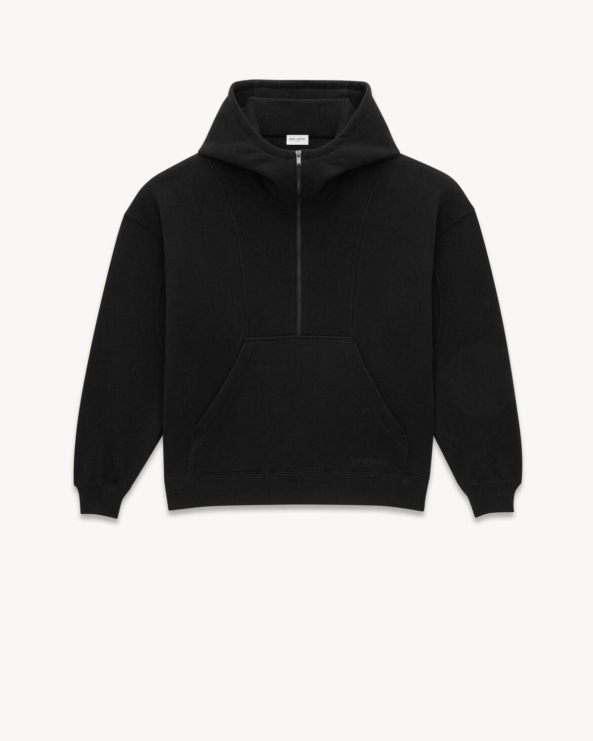 SAINT LAURENT Kapuzenpullover mit halbem Reißverschluss