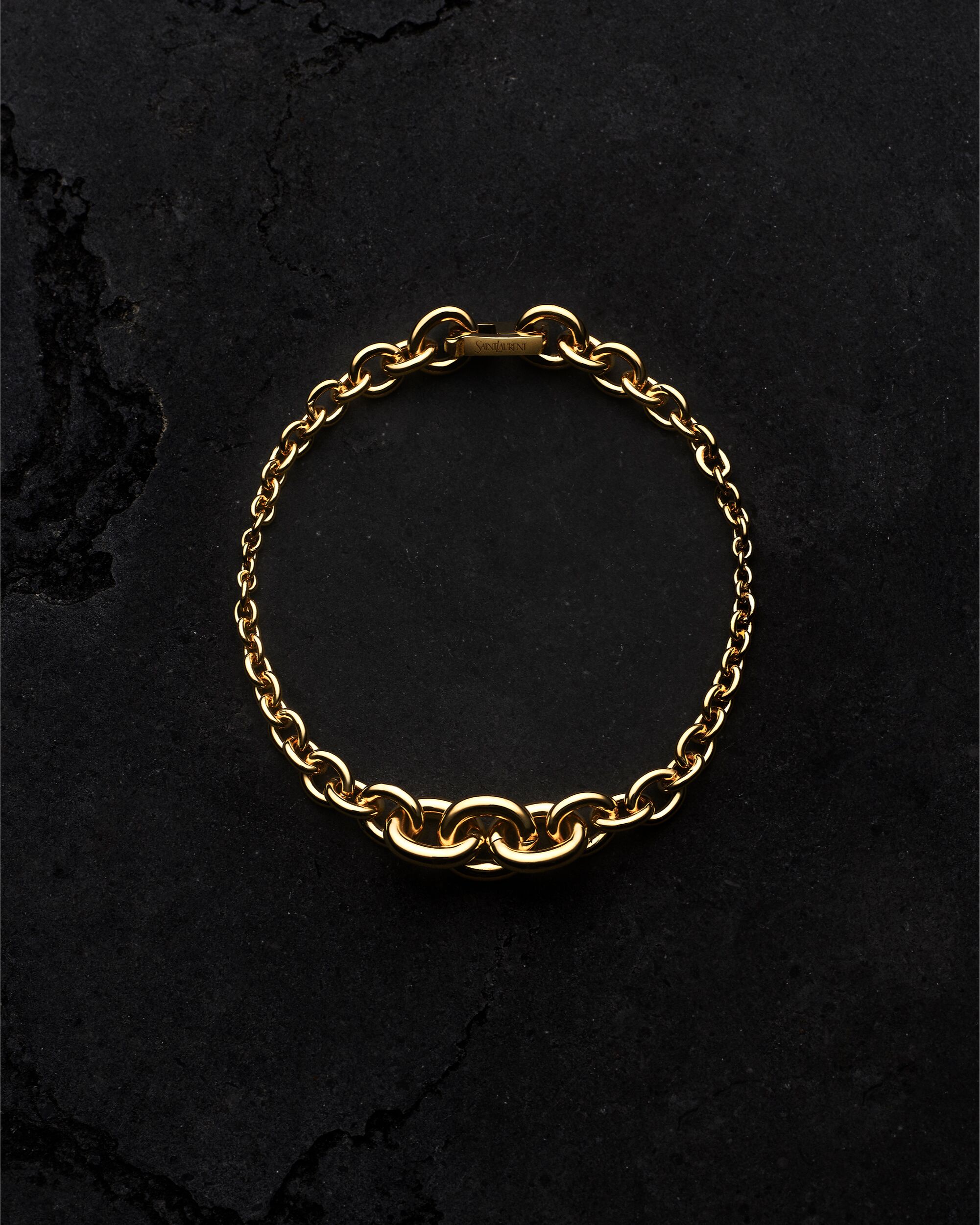 graduated chain bracelet in 18K yellow gold