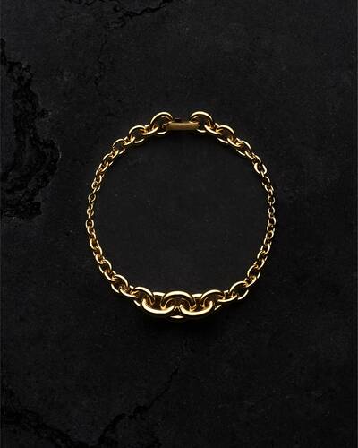 graduated chain bracelet in 18K yellow gold | Saint Laurent