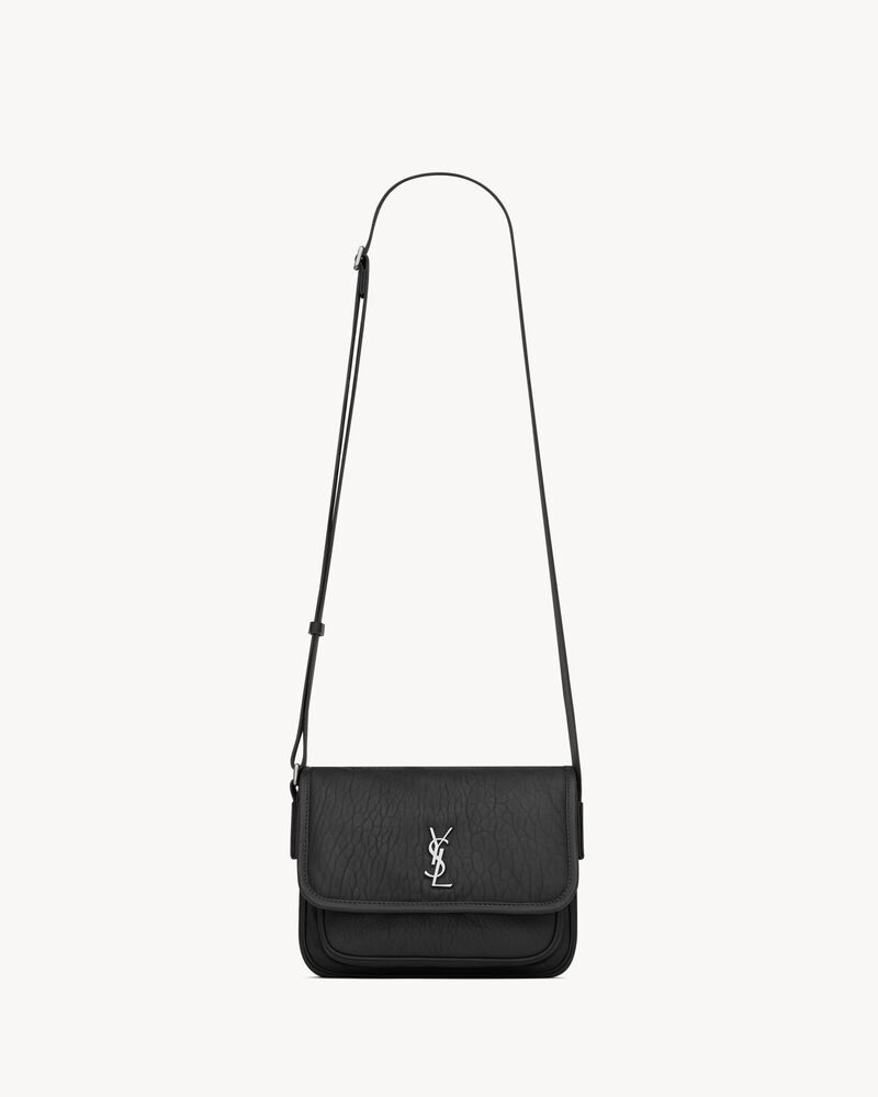 Kleine NIKI Messenger Bag aus genarbtem Lammleder