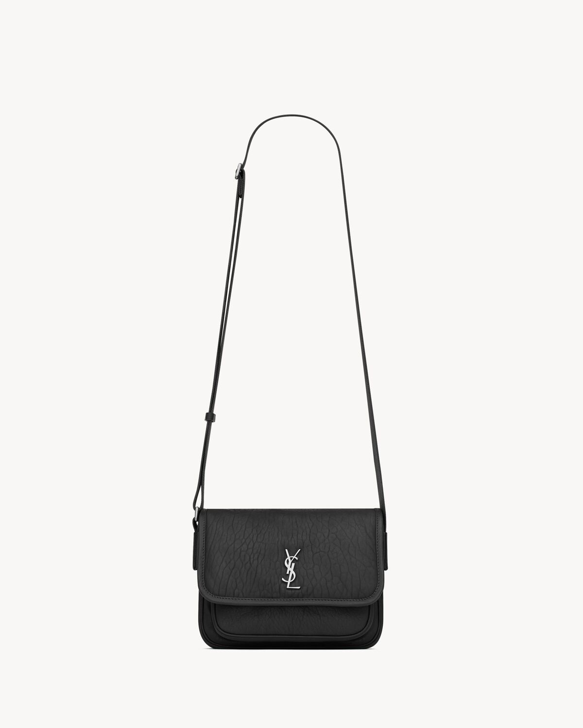 Kleine NIKI Messenger Bag aus genarbtem Lammleder