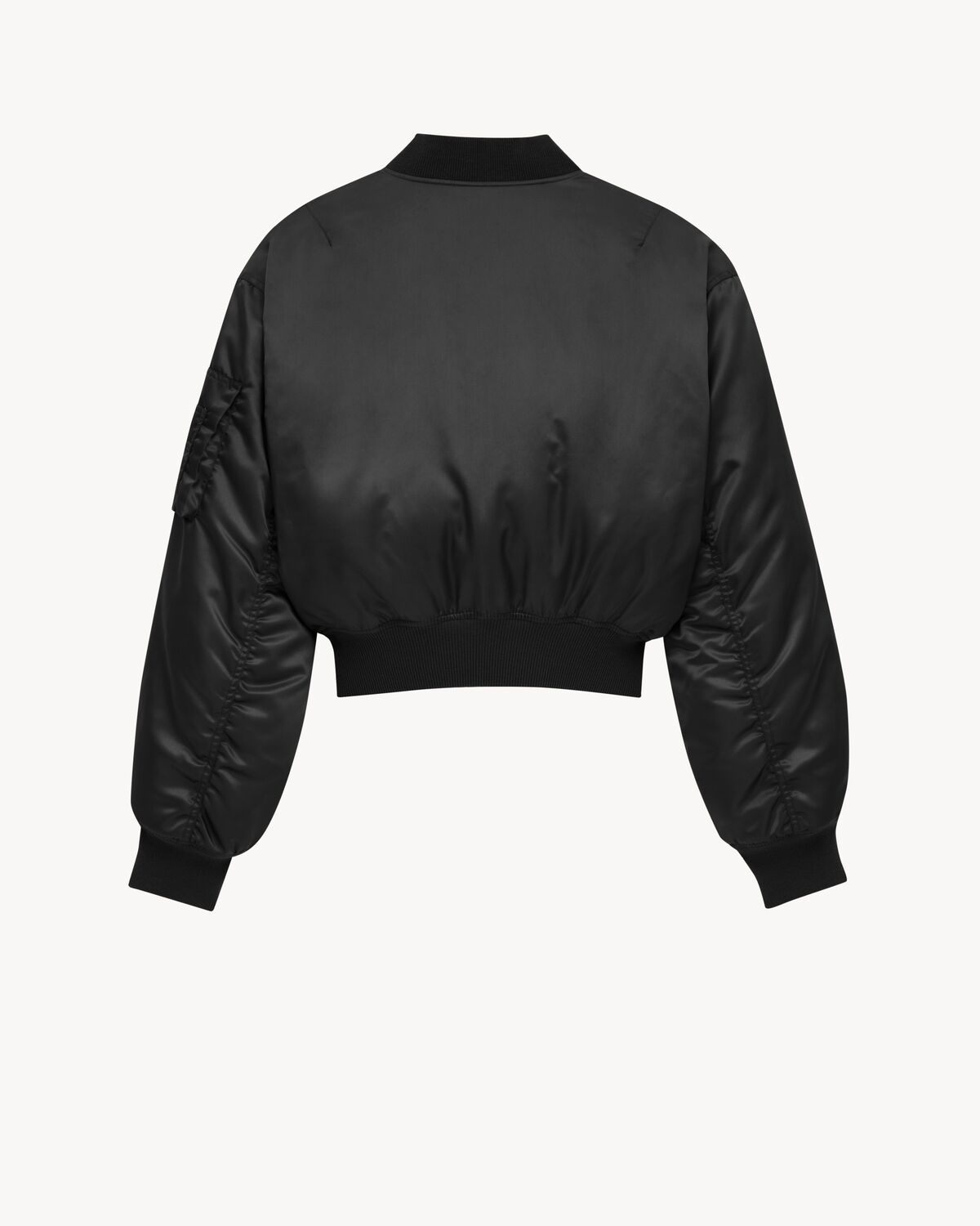 bomber jacket in water-repellent nylon serge