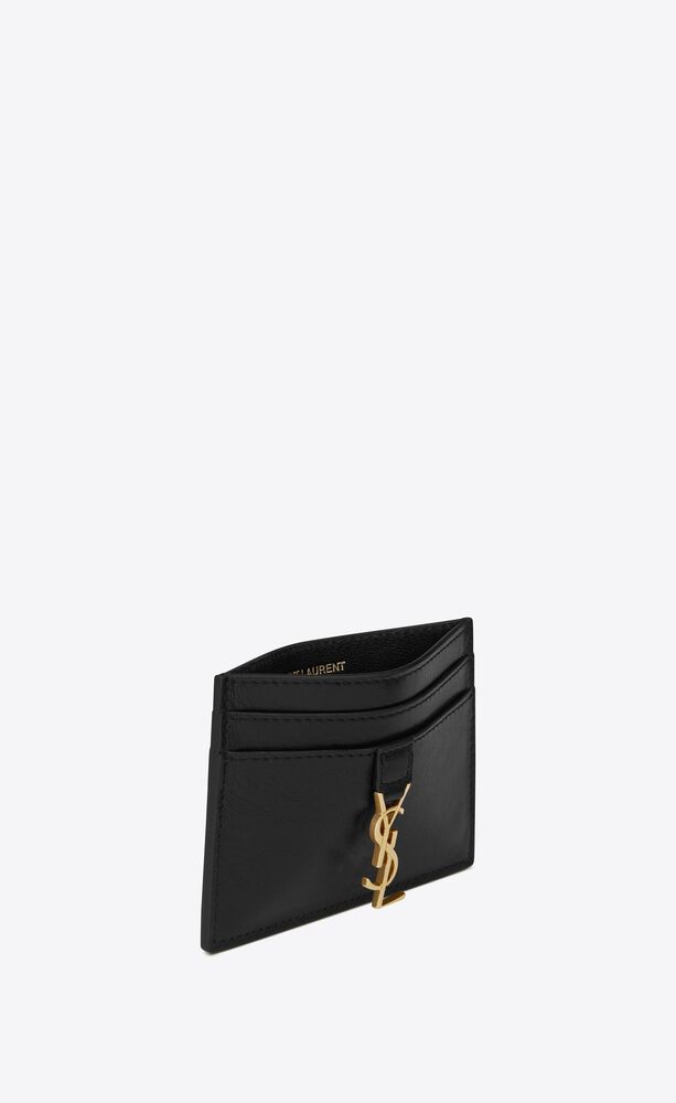 ysl card holder smooth leather