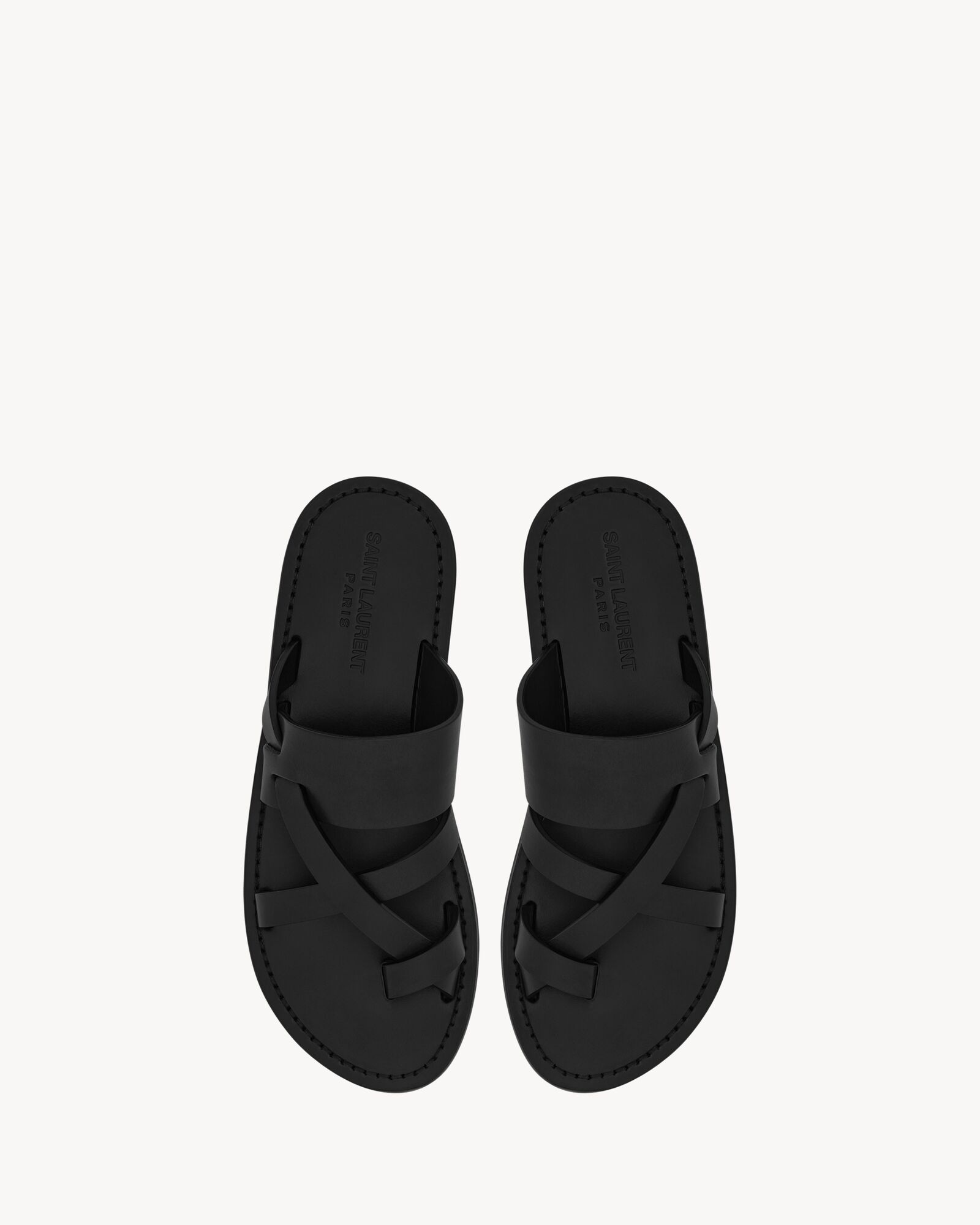 CULVER slides in smooth leather — 671904DWE001000
