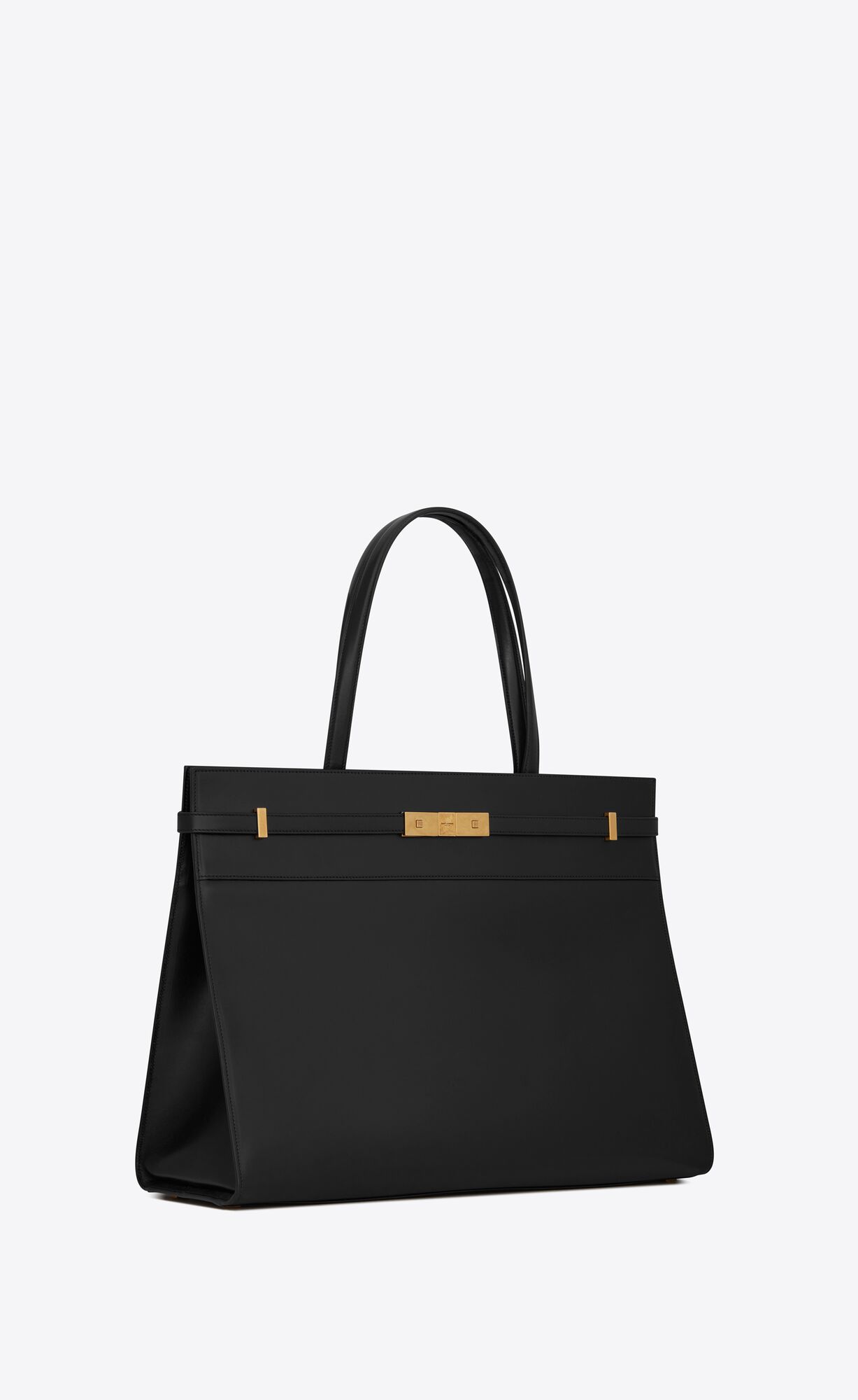 MANHATTAN medium shopping bag in BOX SAINT LAURENT leather | Saint ...