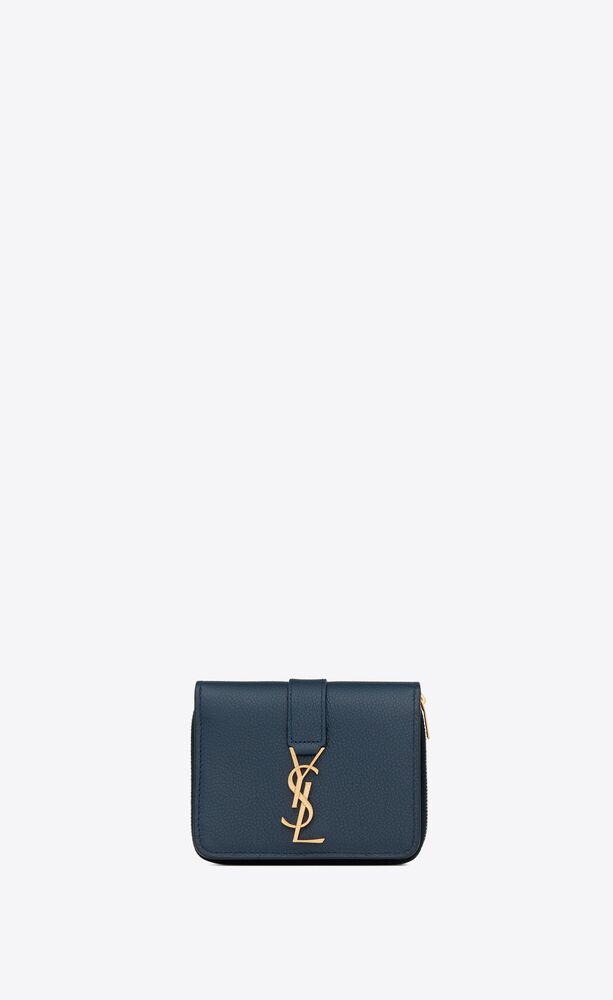 ysl compact zip around wallet