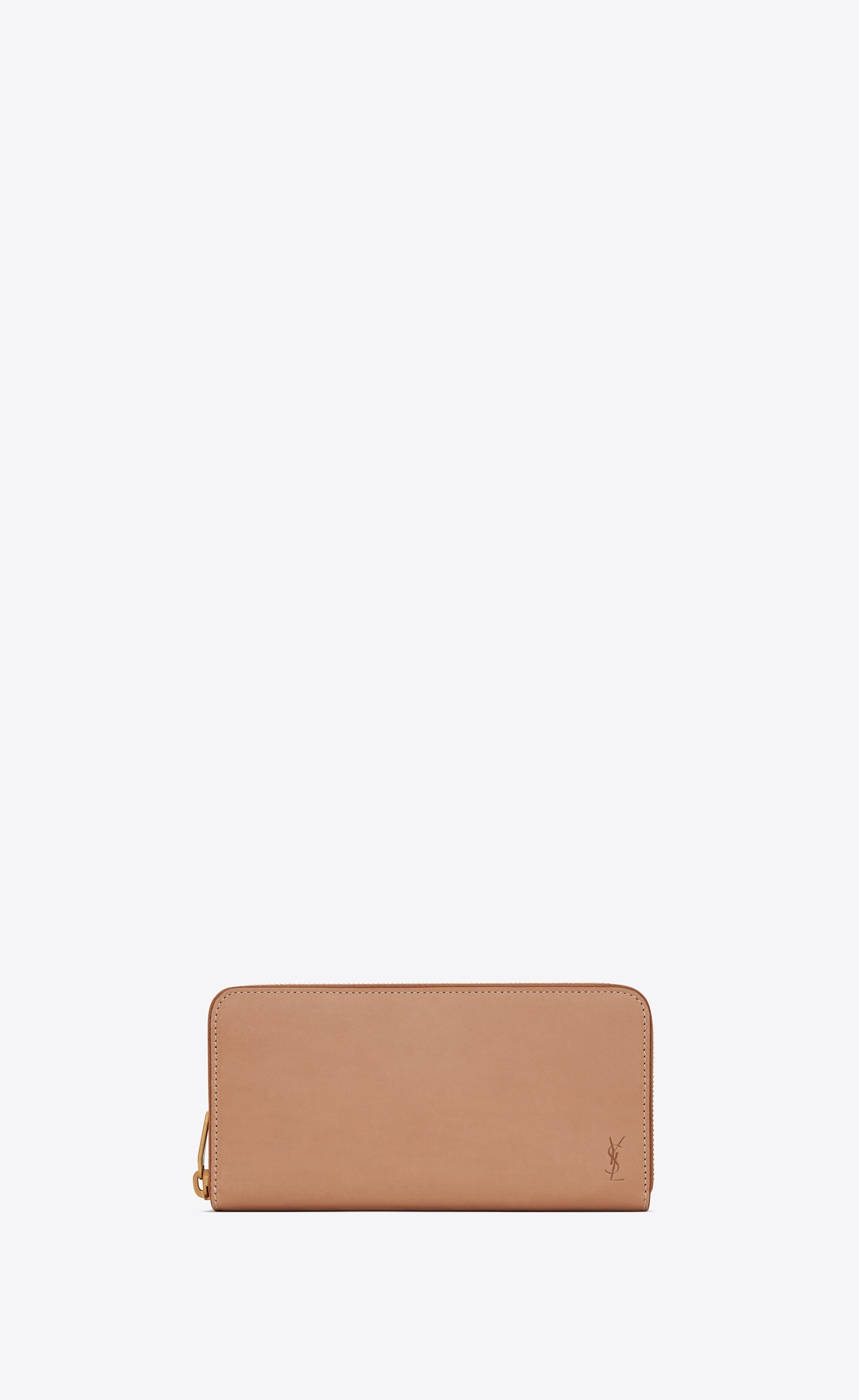 CASSANDRE SHADOW SAINT LAURENT ZIP-AROUND WALLET IN SMOOTH LEATHER