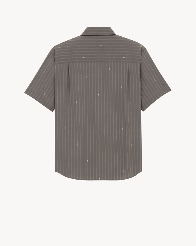 Camisa de crepé de China con motivo de rayas Cassandre
