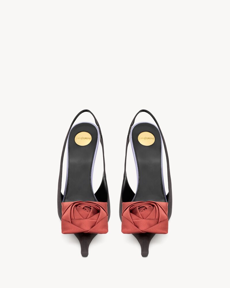 AMALIA slingback pumps in satin crepe