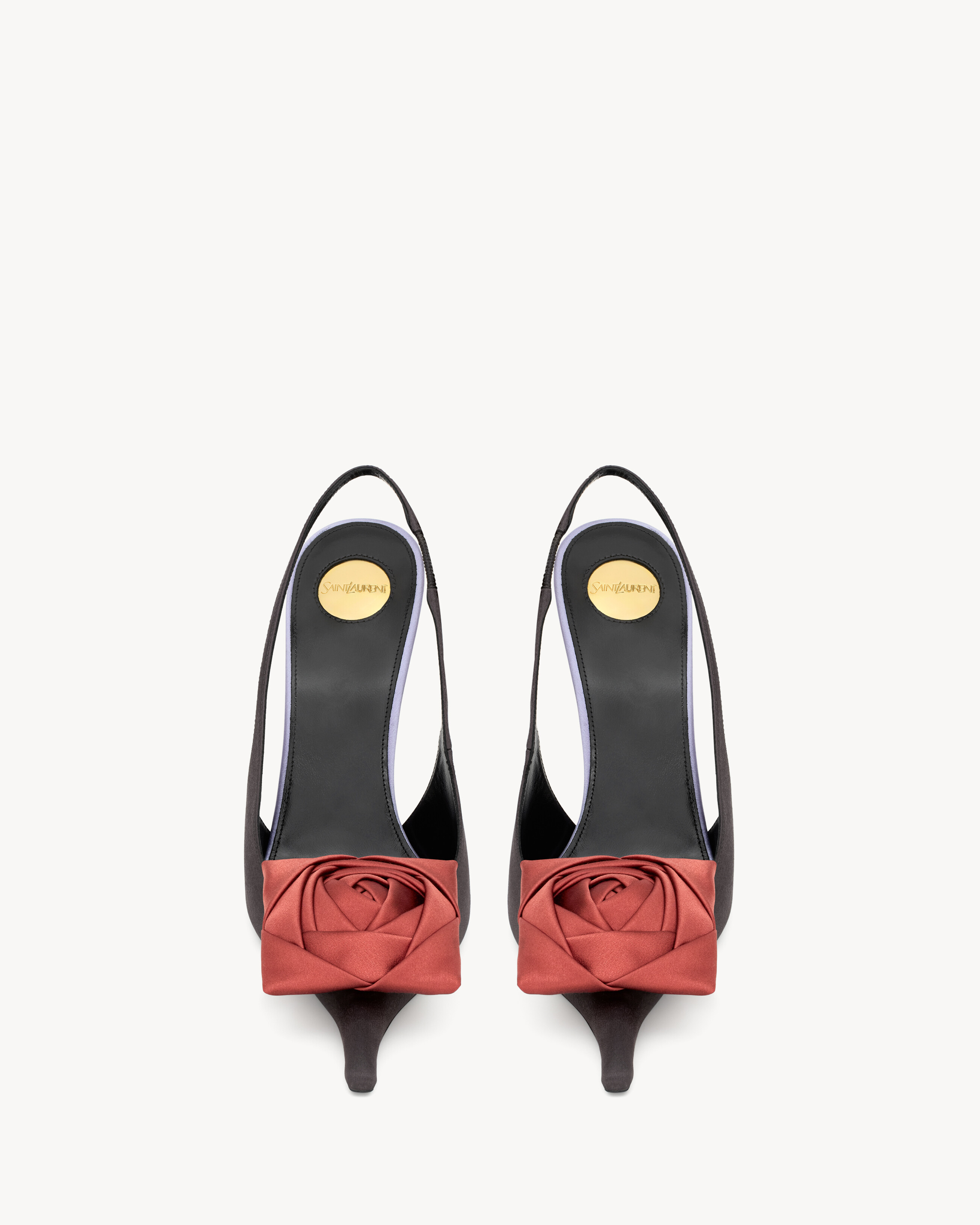 AMALIA slingback pumps in satin crepe