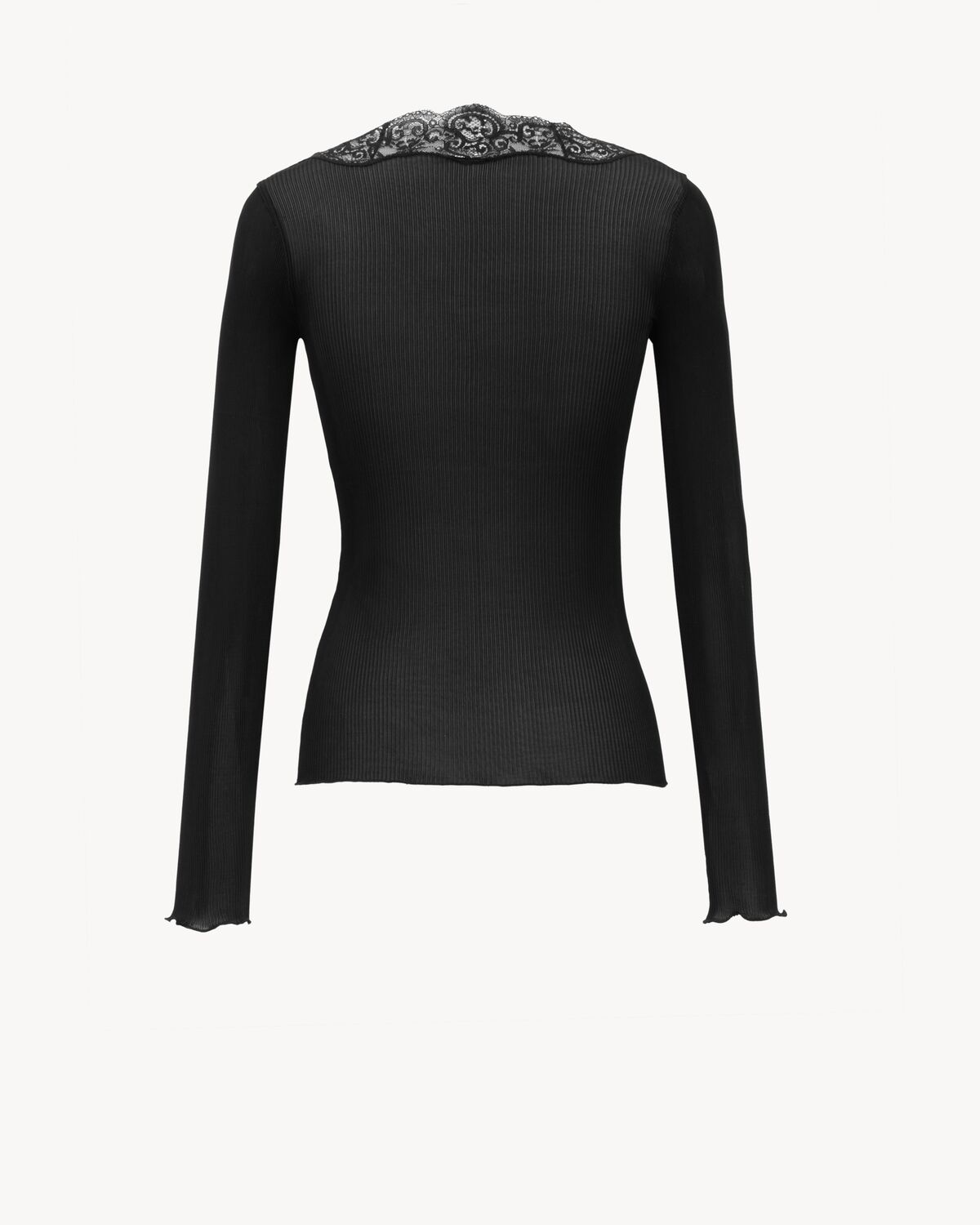 cardigan mit schnürung aus gerippter seide