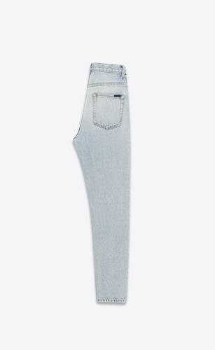 cropped-jeans im 80er-stil aus denim in light caribbean blue