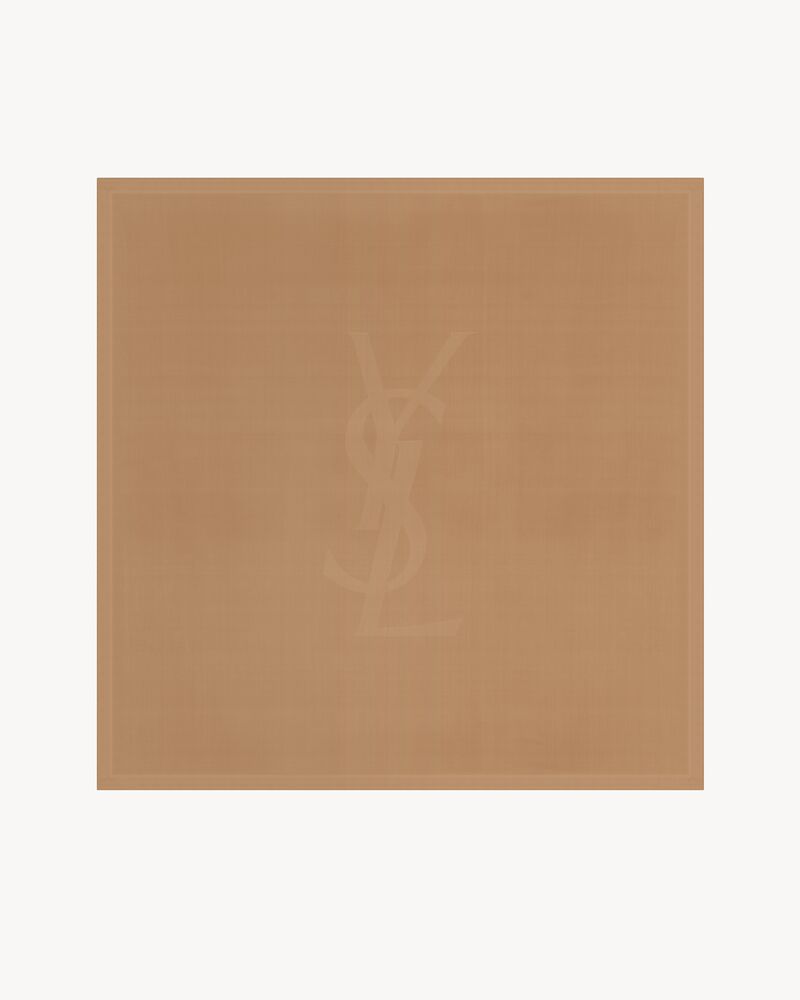 CASSANDRE square scarf in silk charmeuse