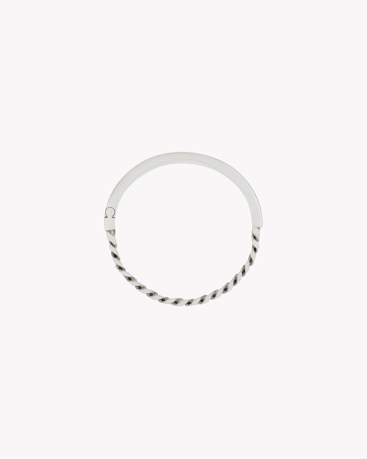 split chain bangle in sterling silver