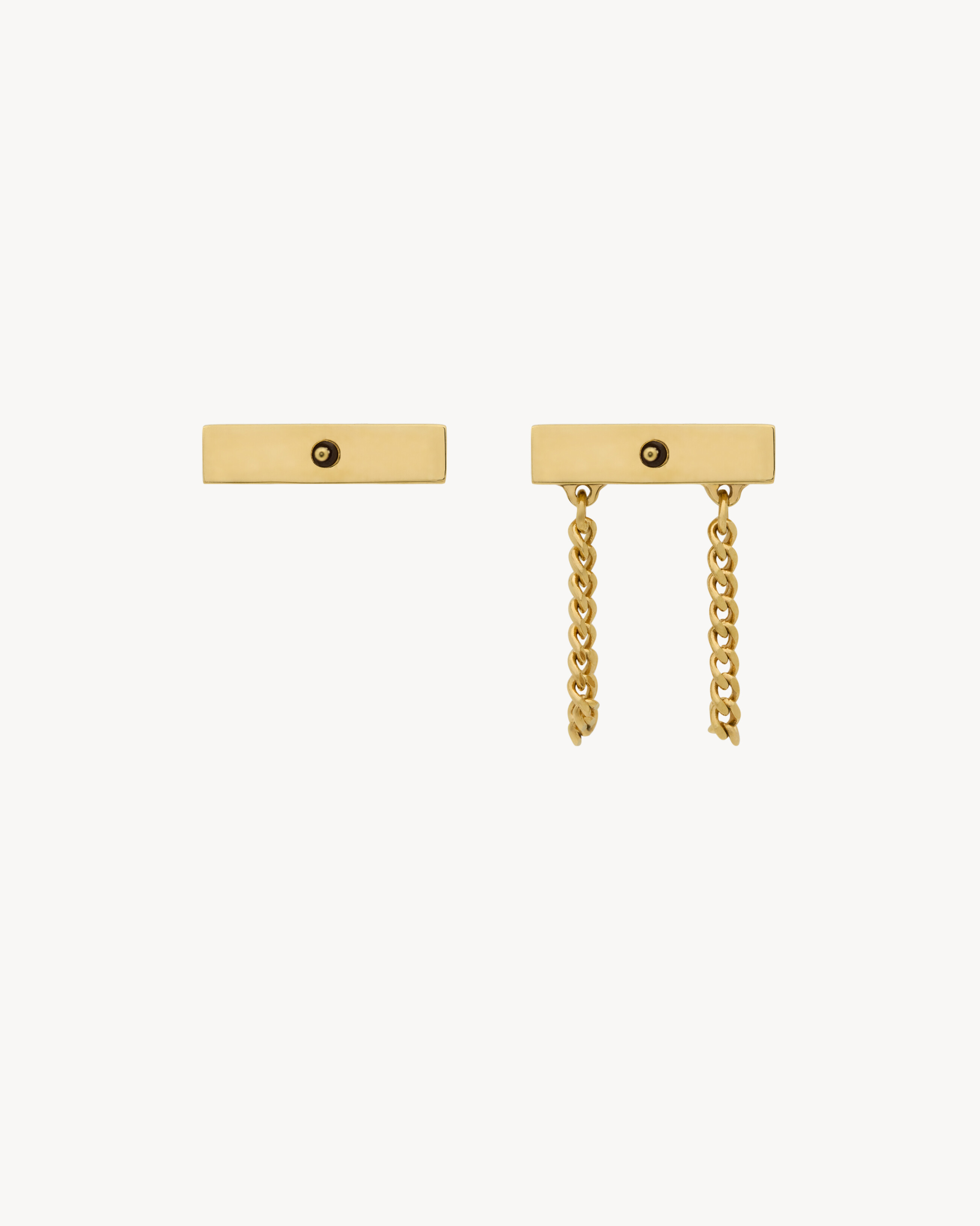 Pendientes Saint Laurent asimétricos de metal