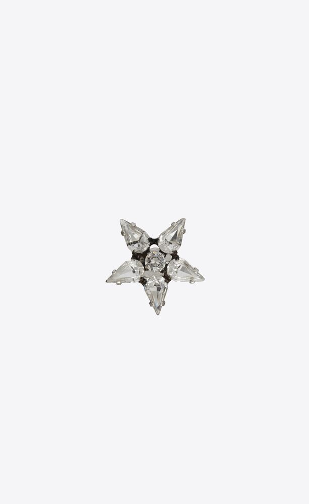 rhinestone star earcuff in metal