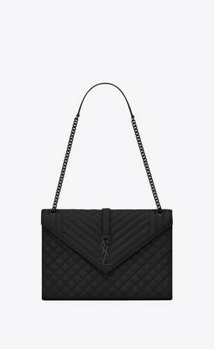 SAINT LAURENT Shoulder bag 'Envelope Large' Black