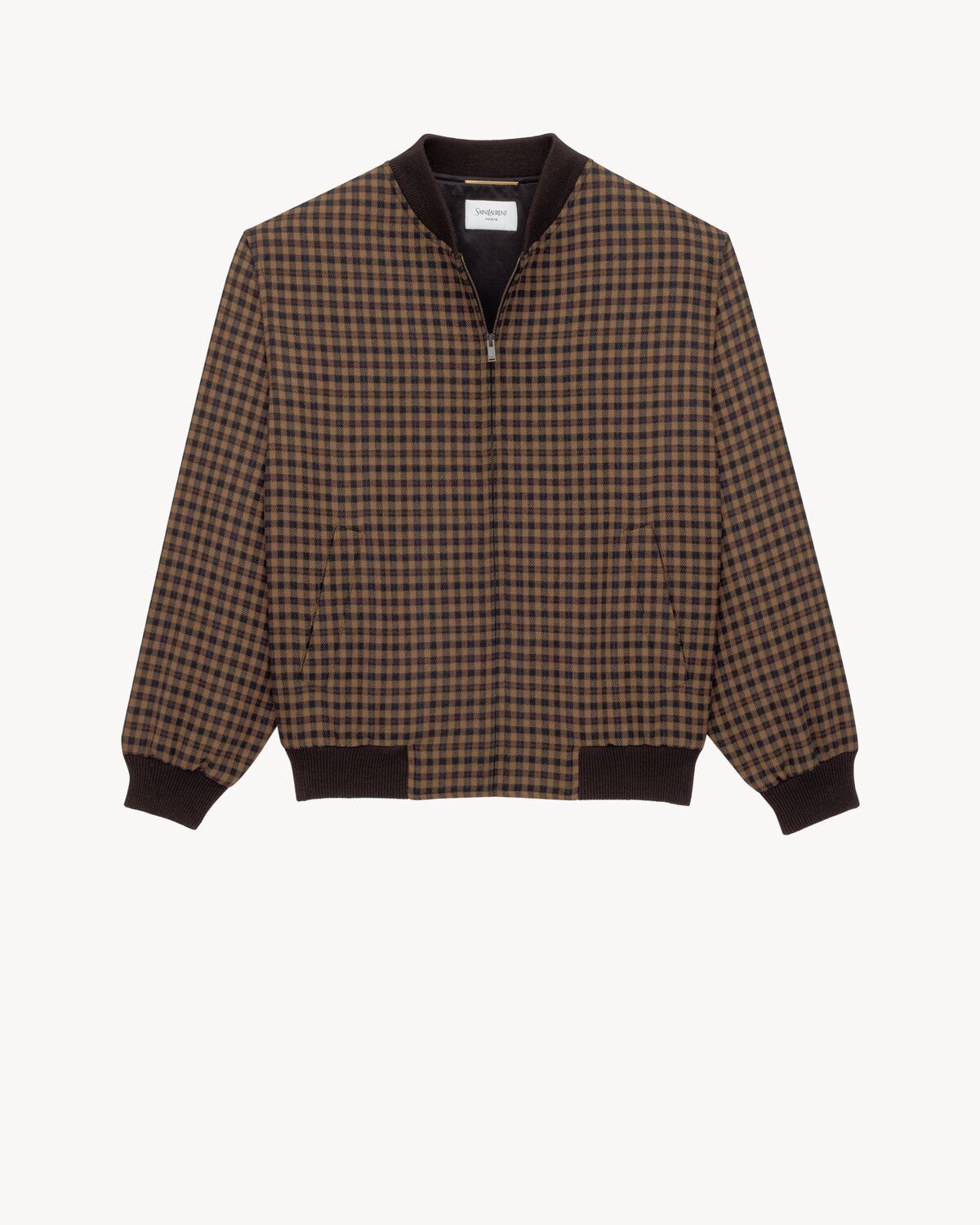 cassandre bomber jacket in wool check