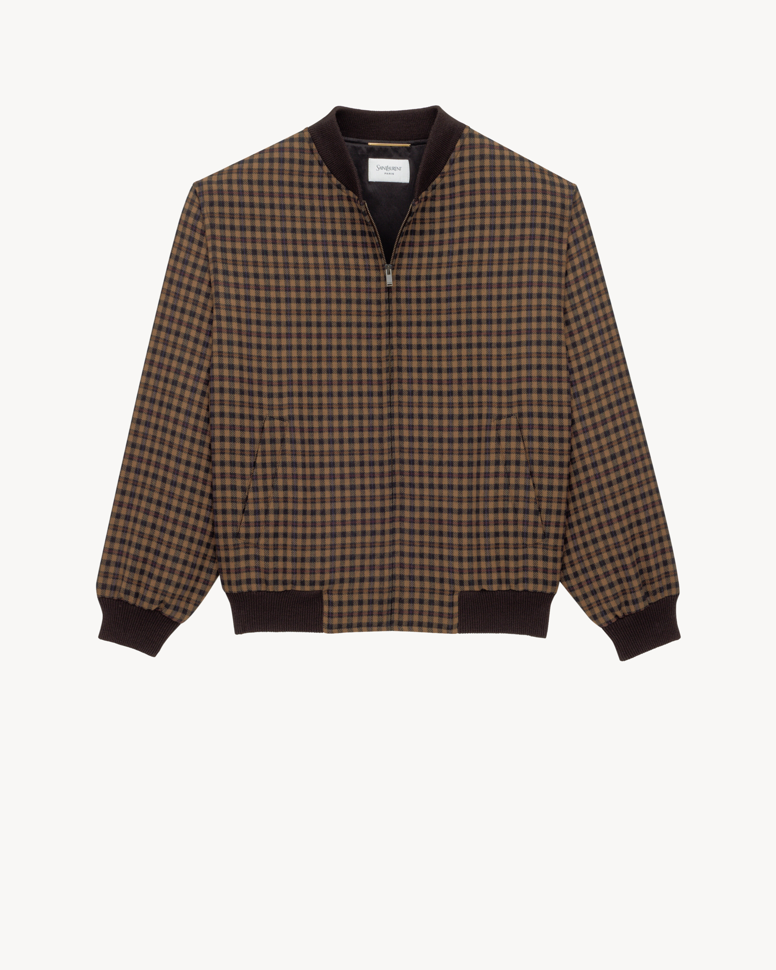 CASSANDRE bomber jacket in wool check