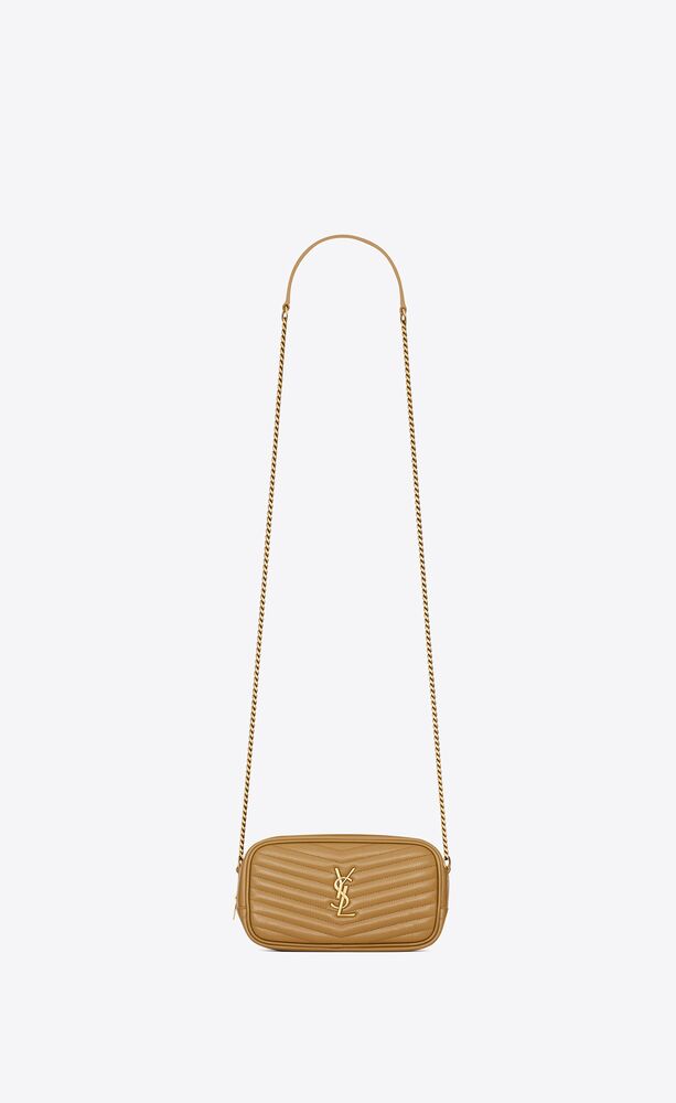 Lou mini bag in quilted shiny leather, Saint Laurent