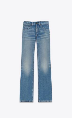 Saint Laurent Denim Andere materialien jeans in Blau Damen Bekleidung Jeans Ausgestellte Jeans 