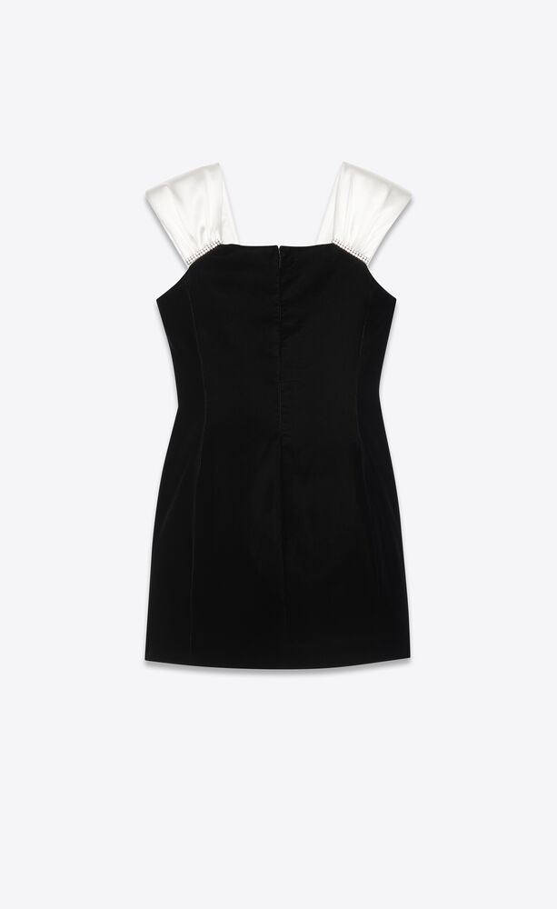 saint laurent velvet mini dress