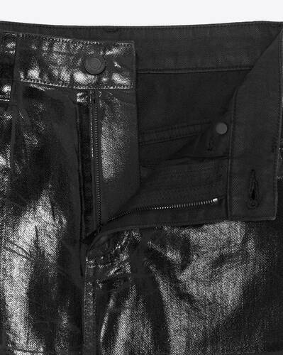 black vinyl jeans