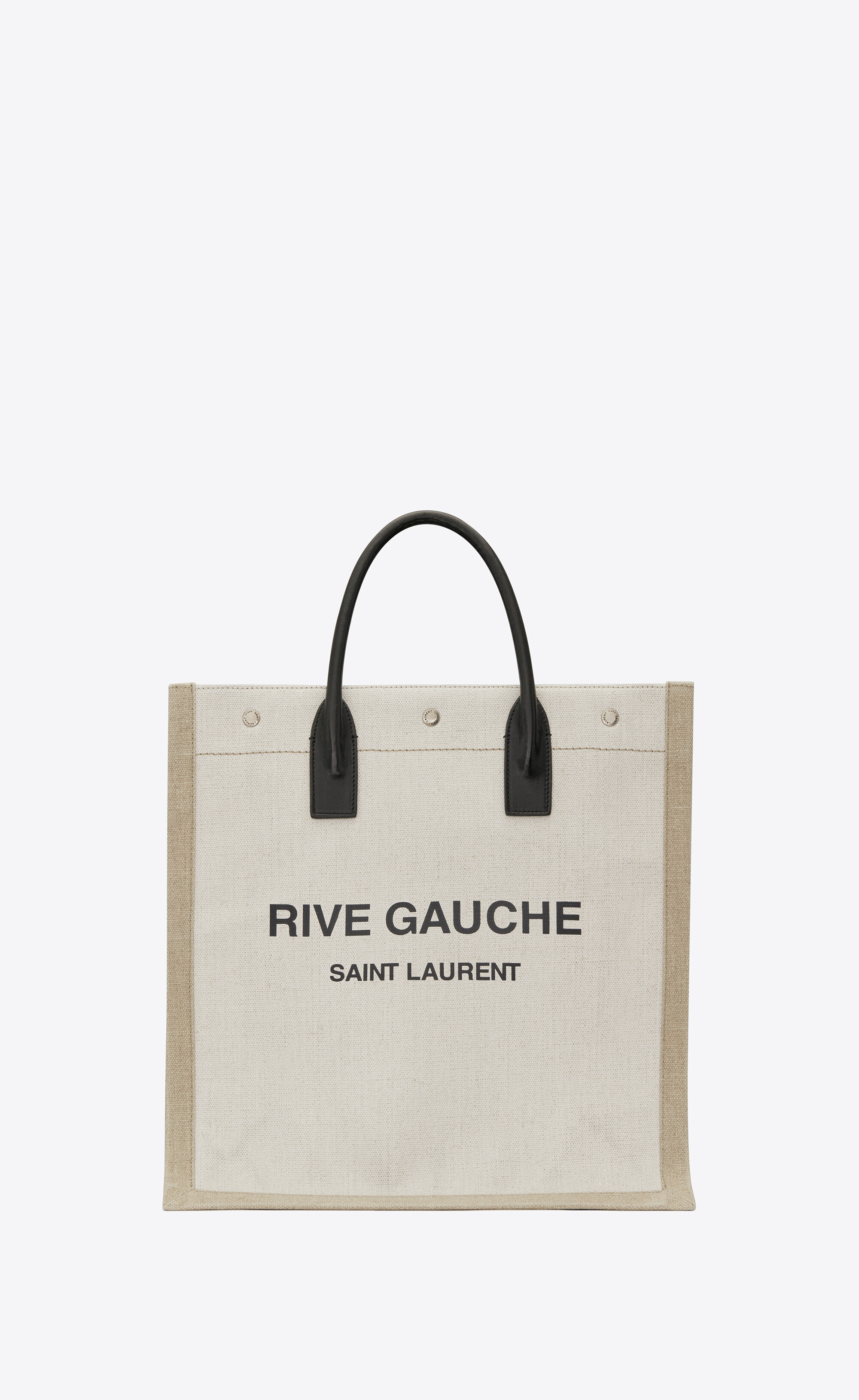 rive gauche n/s shopping bag in linen and cotton