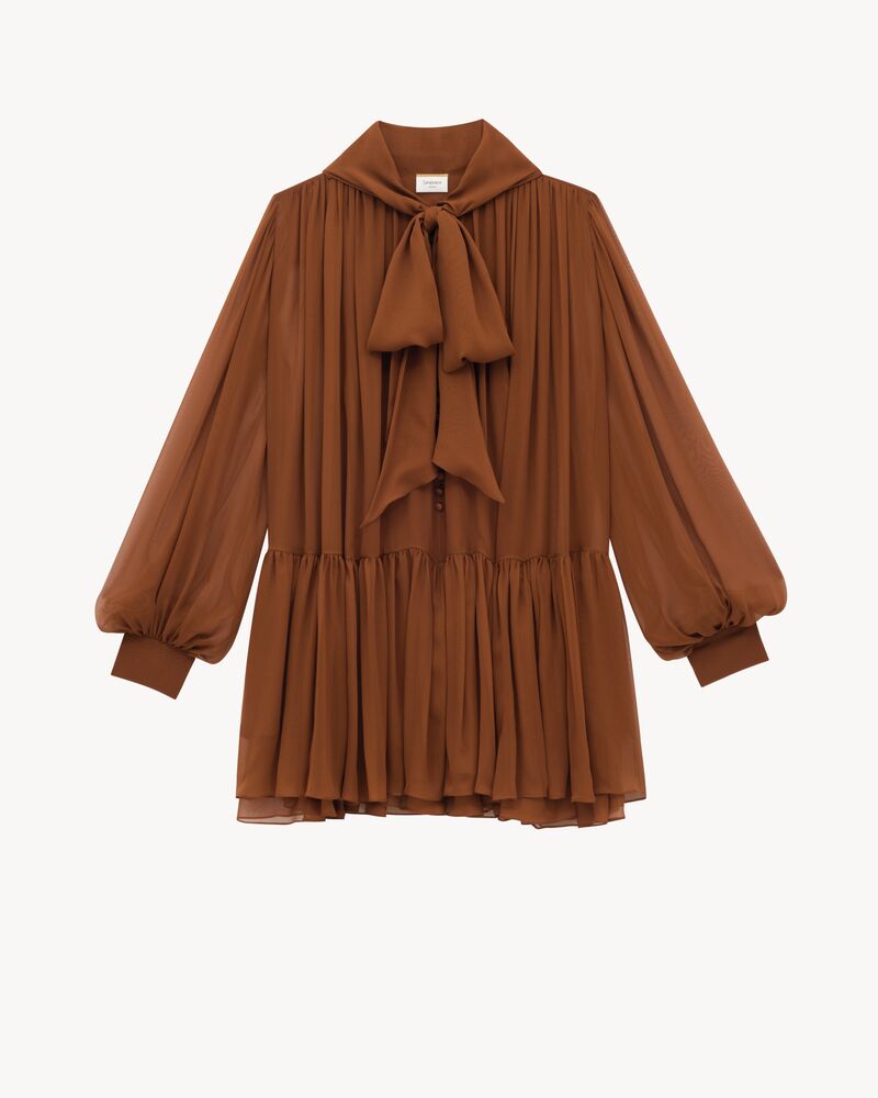 lavallière dress in silk crepe muslin
