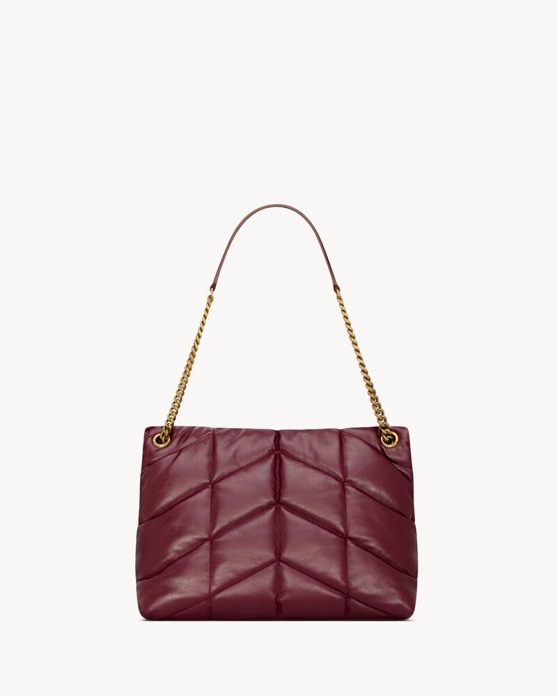 PUFFER medium in shiny leather