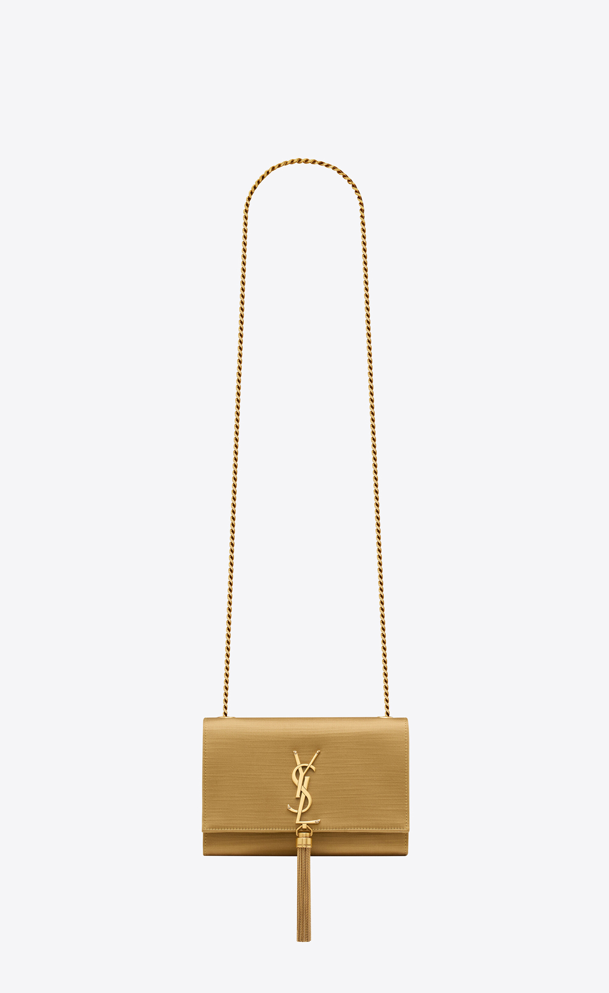 Yves Saint Laurent Gold Tassel Cross Body Bag
