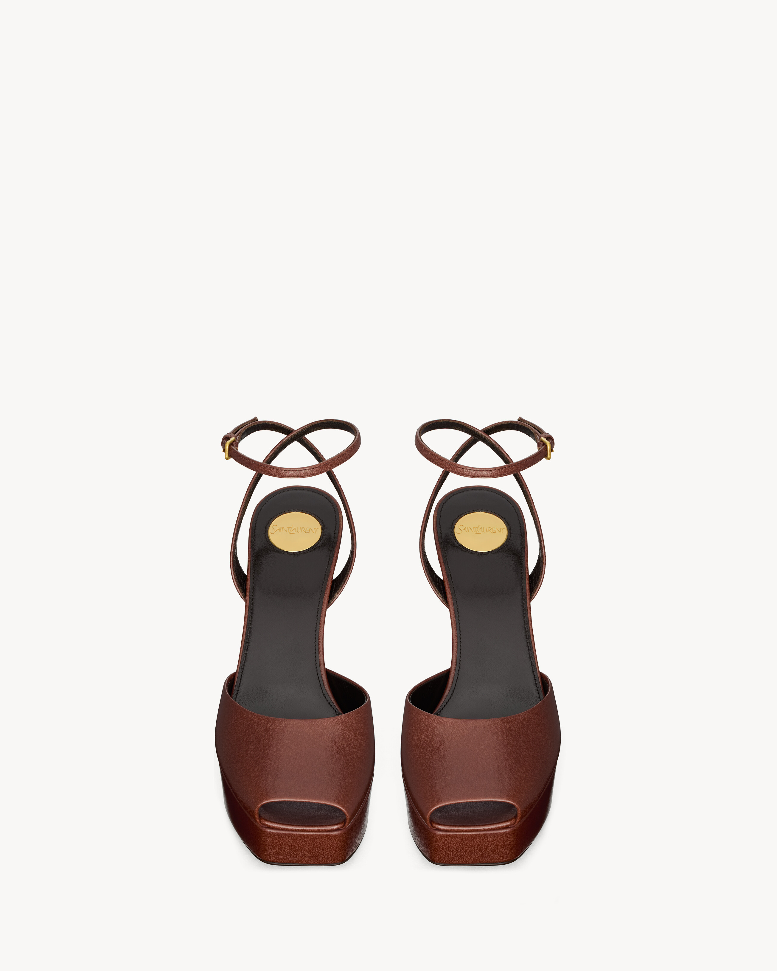 LA SCANDALE platform sandals in smooth leather