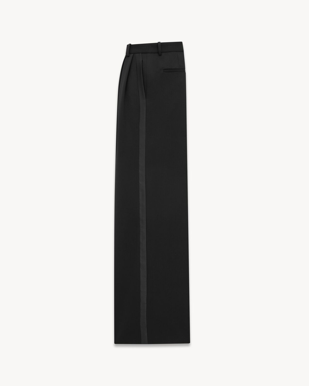 wide-leg tuxedo pants in GRAIN DE POUDRE