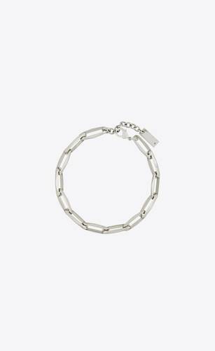 rectangular chain bracelet in metal